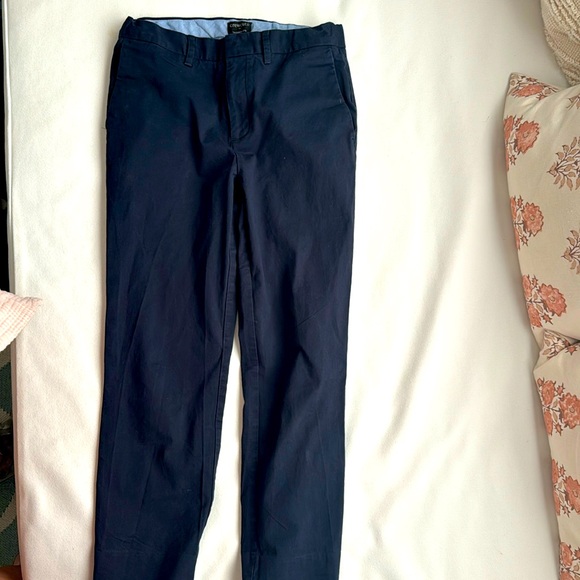 J. Crew Boys' Thompson Navy Suit Jacket and Pants in Flex Chino - Sz 12 - Picture 4 of 5
